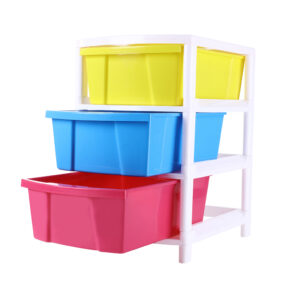 Varmora Multi Drawer 3 Assorted | Stylish and Functional Organizer | Strong, Durable, and Easy to Clean | Virgin Plastic
