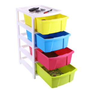 Varmora Multi Drawer 4 Assorted | Stylish and Functional Organizer | Strong, Durable, and Easy to Clean | Virgin Plastic