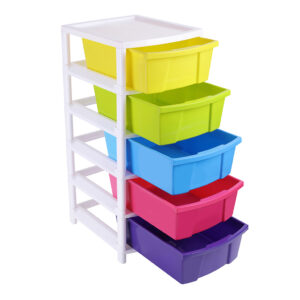 Varmora Multi Drawer 5 Assorted | Stylish and Functional Organizer | Strong, Durable, and Easy to Clean | Virgin Plastic