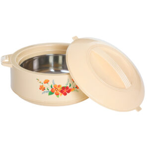 Varmora Imperial | Insulated Stainless Steel Casserole | BPA Free & Food Grade | Serving 1700 ML, Beige
