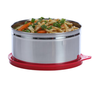 Varmora Easy Steel Container With Plastic Lid | FDA Approved BPA-Free | Airtight Stainless Steel Bowl | 100% Rust-Free | 520 ML