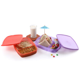 Varmora Twilight | Airtight Plastic Tiffin Box | BPA-Free | Set Of 2 | Food-Grade Plastic & BPA Free | Microwave Safe
