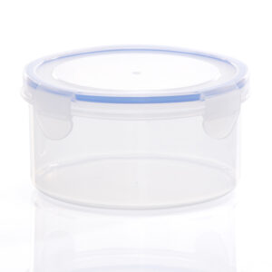 Varmora Clamp It | Transparent Round Plastic Container | Air-Tight Lid | Stackable & BPA Free | Food-Grade Material | 600 ML,1000ML