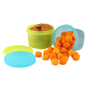 Varmora Magnum | Small Round Plastic Container | Set of 2 | BPA-Free | Transparent Body | Air-Tight Seals | Food-Grade Material | 650 ML