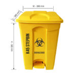 K45 STEP DUSTBIN (Bio Medical / General / Food Waste Bin) l 45 LITRES