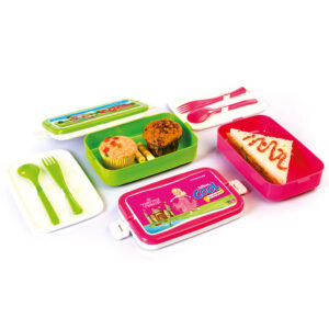 Varmora Flat | Kids Lunch Box For School w/ Fork & Spoon | Disney Pricess Design | 100% Food Grade Plastic | Airtight & Leak-Proof | BPA-Free