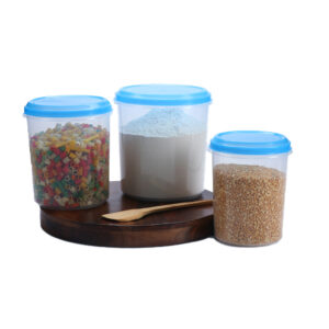 Varmora Mega Glory | Transparent Plastic Kitchen Storage Containers With Air-Tight Lid | FDA Approved & BPA-Free | 100% Food-Grade Material | Set Of 3