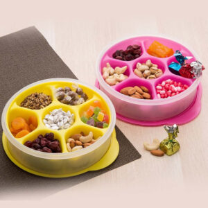 Varmora Plastic Masala Box | FDA Approved BPA-Free | Multipurpose Storage | Transparent Body | Air-Tight Seal | Leak-Proof | Hygienic 100% Food-Grade Material | 450 ML