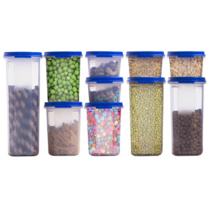 Varmora Magnum Oval | Transparent Large Plastic Storage Containers | Air- Tight Lids | Set of 10 | FDA Approved & BPA-Free | 100% Food-Grade Material