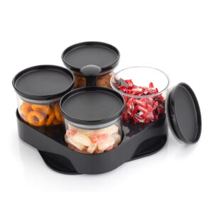 Varmora Merry Go-Round Assorted | Space-Saving Design | Airtight & Safe | FDA and ISO Certified| 300 ML