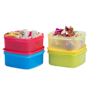 Varmora V Fresh Assorted | Set of 4 | FDA Approved | BPA-Free | Fun Colors | Fresh and Hygienic Food Storage | 650 ML