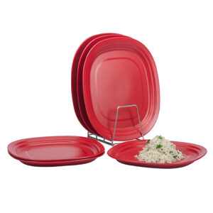 Varmora Dinner Plate | Set of 6 | FDA Approved & BPA-Free | Hygienic 100% Food-Grade Material | Perfect for Everyday Dining