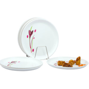 Varmora Nova Dinner Plate Assorted | 6 Pcs Set | 100% Food Grade | Elegant Printed Design | FDA Approved & BPA-Free