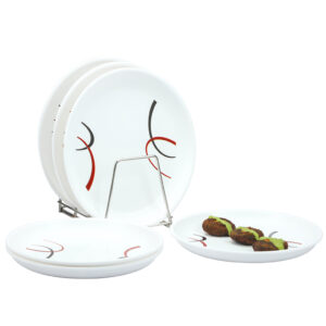 Varmora Nova Side Plate Assorted | 6 Pcs Set | 100% Food Grade | Elegant Printed Design | FDA Approved & BPA-Free