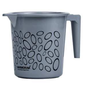 Varmora Royal Plastic Bathroom Mug | BPA Free & FDA Approved | Attractive Designs | Unbreakable |  1.5 Litr |  SET OF 6