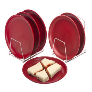 Varmora Plastic Dinner Plate | Set of 6 | FDA Approved & BPA-Free | 100% Food-Grade Material | Microwave-Safe | Dishwasher Friendly