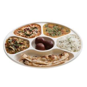 Varmora Plastic Partition Plate | 6 Divided Sections | FDA Approved & BPA-Free | Hygienic 100% Food-Grade Material | Perfect for Parties & Functions