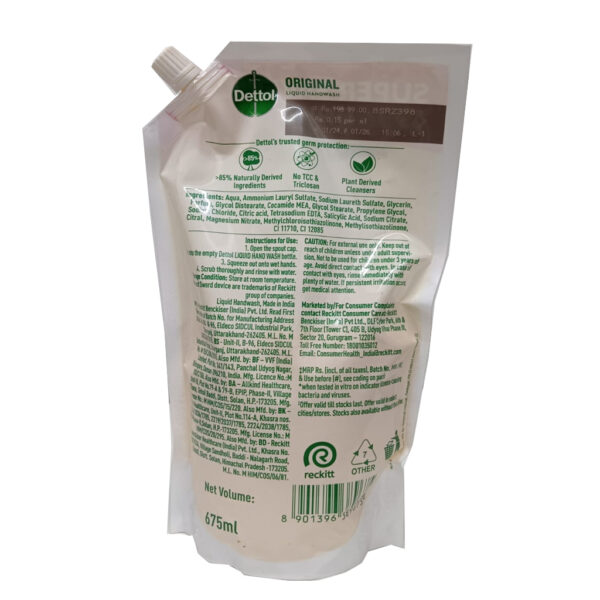 DETTOL ORIGINAL LIQUID HANDWASH (675 ML)
