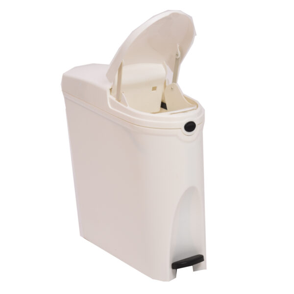 PLASTIC SLIM WHITE DUSTBIN