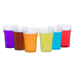 Varmora PP | Plastic Water Glass | Set of 6 | 310 ml | FDA Approved | BPA-Free & 100% Food-Grade Material