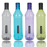 Varmora Aqua Dew | 1 Litre Plastic Water Bottle | Ideal For Fridge | Translucent, Leak-Proof & Odor Free | set of 4
