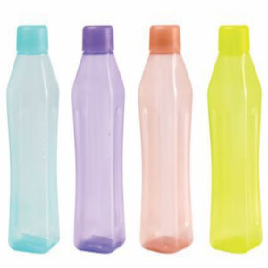 Varmora Aqua Fresh | 1000ml Plastic Water Bottle | Transparent Design | BPA-Free & Food Grade Plastic | SET OF 4