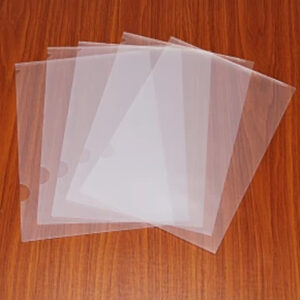 L Folder File | A4 Size Durable Clear Transparent Plastic File Folders | Paper Holders Organizer Document Sleeves for Protection | Suitable for School, Offices & Projects (Pack of 20)