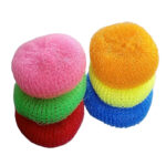 Nylon Round Plastic Scrubber -Set of 12 Scrub Sponge