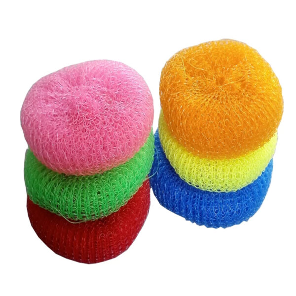 Nylon Round Plastic Scrubber -Set of 12 Scrub Sponge