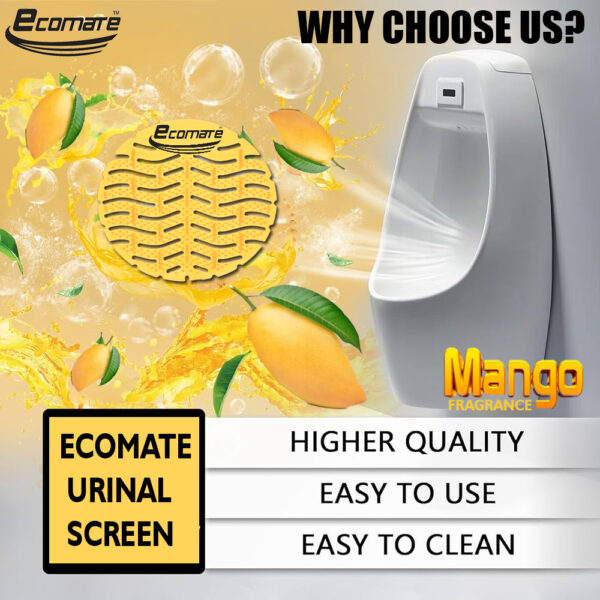 ECOMATE PREMIUM URINAL SCREEN MANGO (YELLOW) PACK OF 2