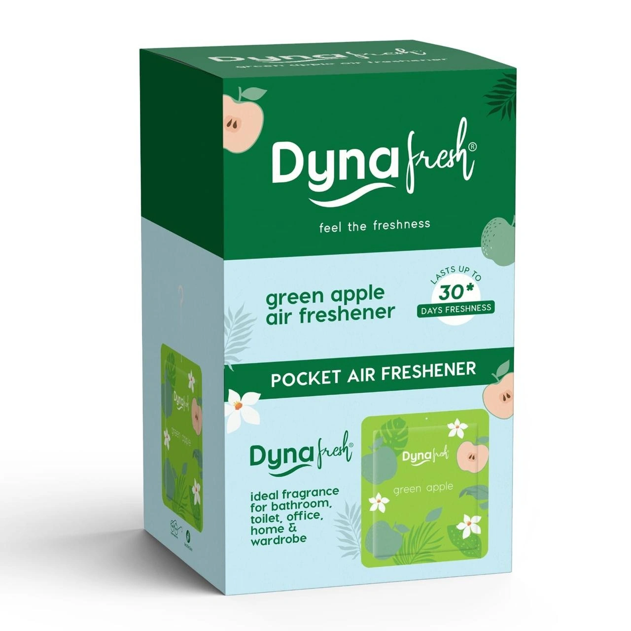 dyna-fresh-air-freshener-pocket-feel-the-freshness-green-apple-fragrance-pack-of-10-front.webp Dyna Fresh Air Freshener Pocket Feel The Freshness Green Apple Fragrance (Pack Of 10) - Image 1