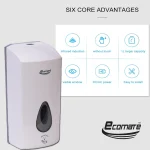 Ecomate EP-5018 (ad) Automatic Plastic Liquid Soap Dispenser White 1000ml - Image 4