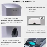 Ecomate EP-5018 (cd) Automatic Plastic Liquid Soap Dispenser Grey 1000ml - Image 4
