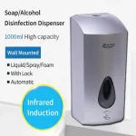 Ecomate EP-5018 (cd) Automatic Plastic Liquid Soap Dispenser Grey 1000ml - Image 3