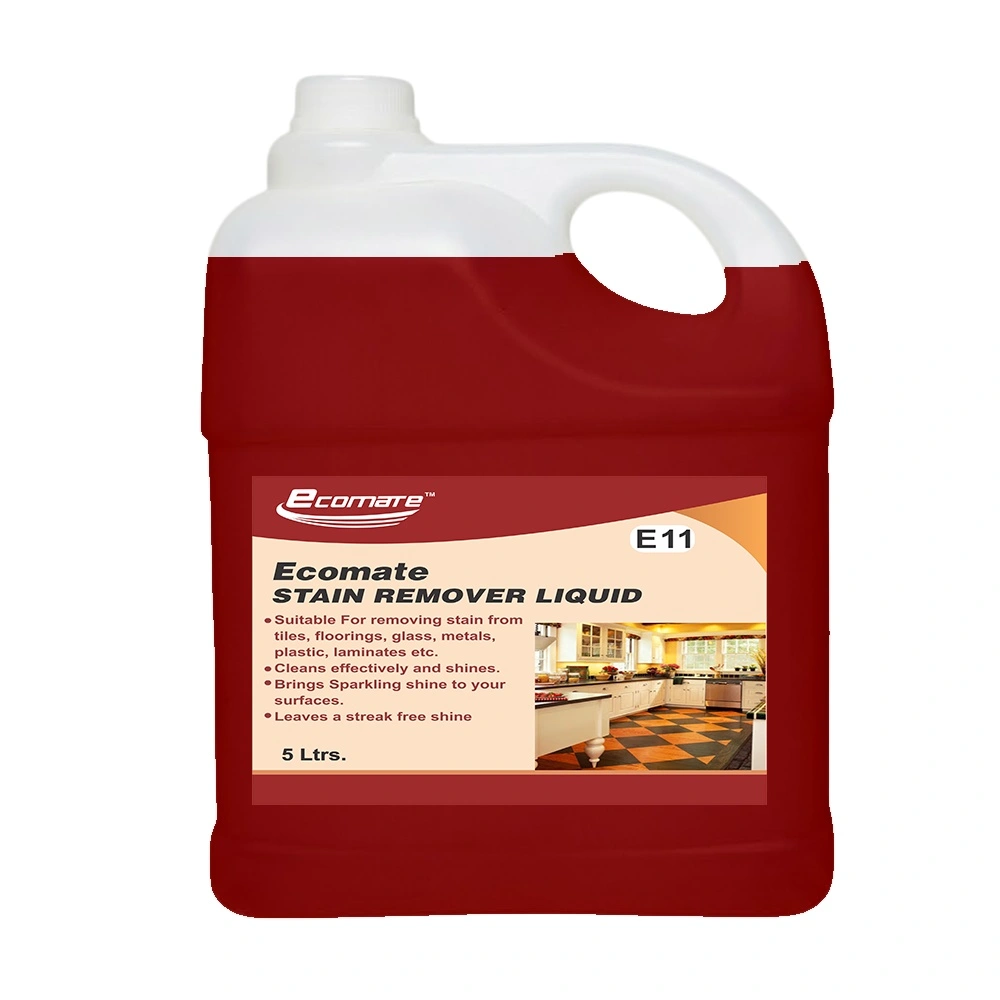 ecomate-professional-e-11-stain-remover-liquid-cleaner-5-litre-front.webp Ecomate Professional E11 Stain Remover Liquid Cleaner 5 Litre - Image 1