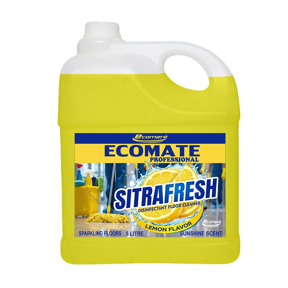 ecomate-professionals-sitrafresh-floor-cleaner-lemon-scent-5-litre-front.webp Ecomate Professional Sitrafresh Lemon Floor Cleaner 5 Litre - Image 1
