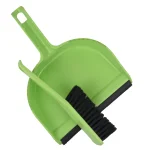 Ecomate Dustpan with brush Heavy Material Soft Brislte Brush Green