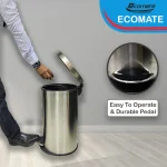 Ecomate Steel Pedal Dustbin 11Ltr - Image 4