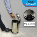 Ecomate Steel Pedal Dustbin 7Ltr - Image 4