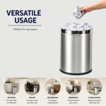 Ecomate Steel Dustbin Plain 7 Inch x 10 Inch - Image 4