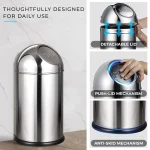 Ecomate Steel Push Bin 10 Inch x 12 Inch - Image 3
