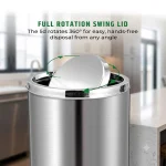 Ecomate Steel Swing Bin 12 Inch x 28 Inch - Image 4