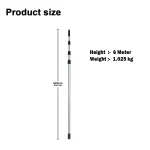 Ecomate Heavy-Duty Aluminium Telescopic Pole Extension Handle 6 Meter - Image 2