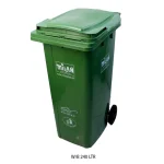 Milan Garbage Waste Trolley Bin Green 240 Litre